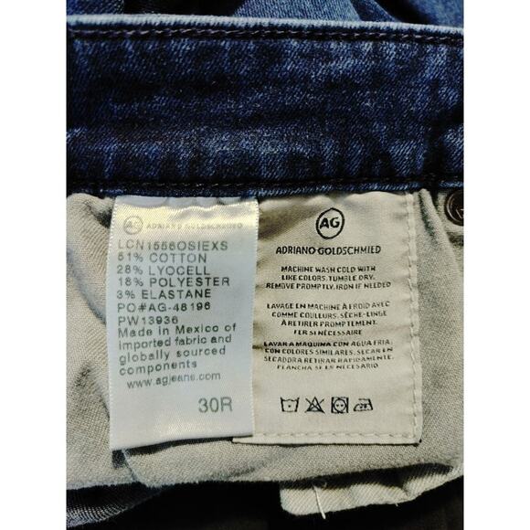 Anthropologie AG Stevie High-Rise Ankle Slit Crop Jeans Dark Wash Womens Size 30 - Picture 8 of 11